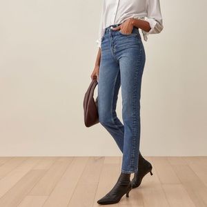 Reformation Liza Ultra High Rise Straight Jeans